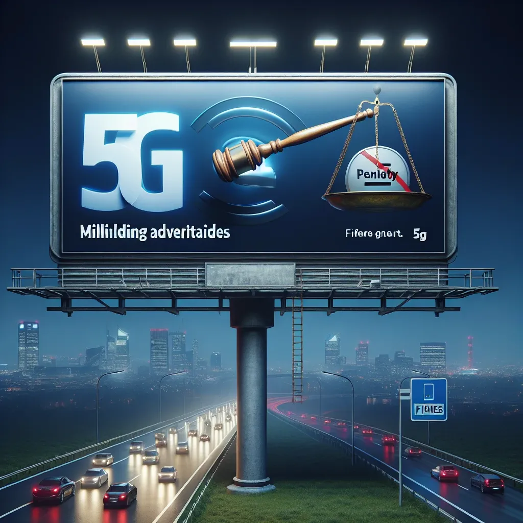"Operadoras de telecomunicações multadas por publicidade enganosa sobre 5G, destacando os impactos das denúncias na indústria de telecomunicações."