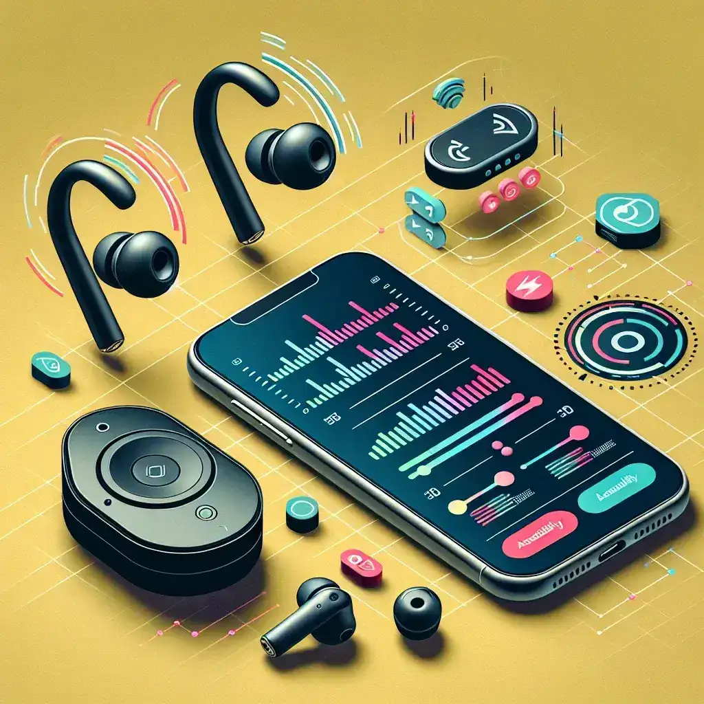 "Pessoa ajustando suas Pixel Buds enquanto resolve atrasos de áudio, ilustrando dicas do guia completo sobre como solucionar problemas de áudio nos fones Pixel Buds."